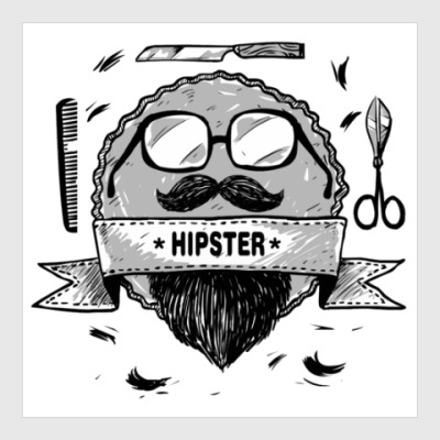 Poster Hipster Boroda I Usy Kupit Na Printdirect Ru 5923289 543