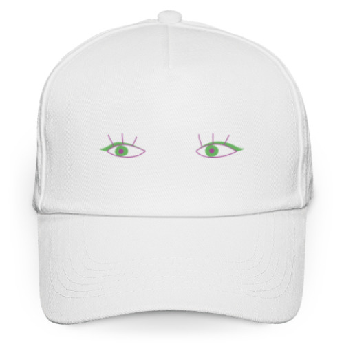 Кепка бейсболка Глаза с зелеными стрелками