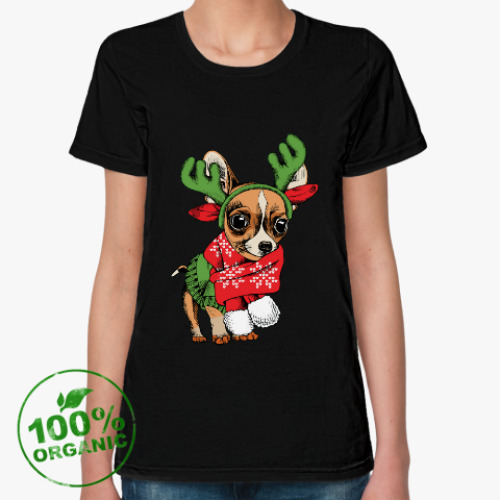 Женская футболка из органик-хлопка Год собаки