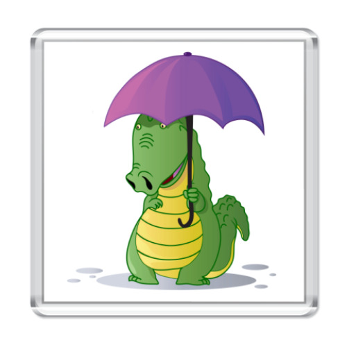 Магнит Крокодильчик с зонтиком