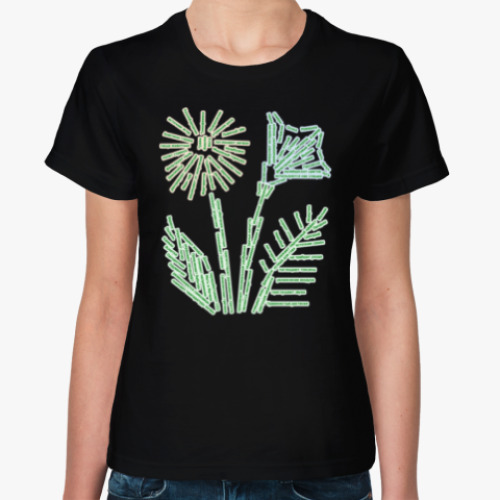 Женская футболка Травы. Экологический принт