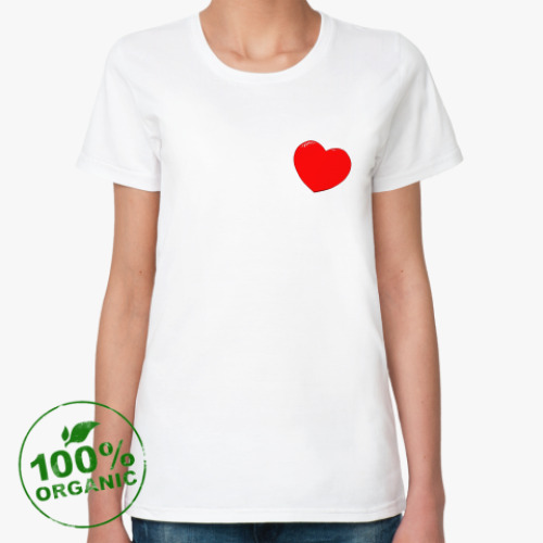 Женская футболка из органик-хлопка heart