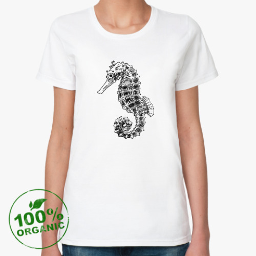 Женская футболка из органик-хлопка Морской Конек