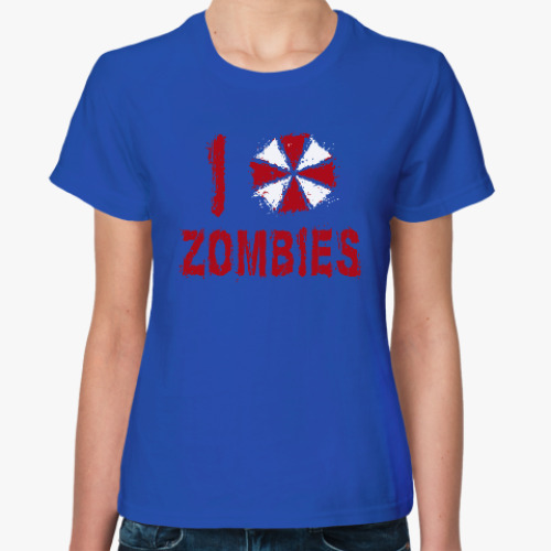 Женская футболка I Love Zombies