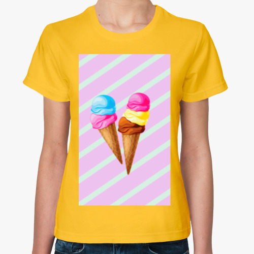 Женская футболка Дессерты: мороженое