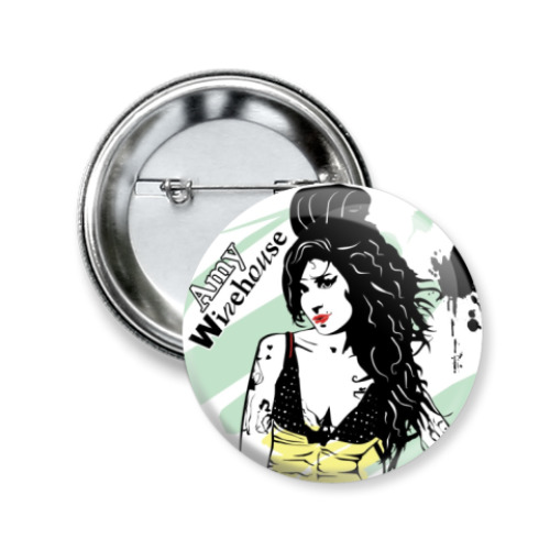 Значок 50мм Эми Уайнхаус - Amy Winehouse