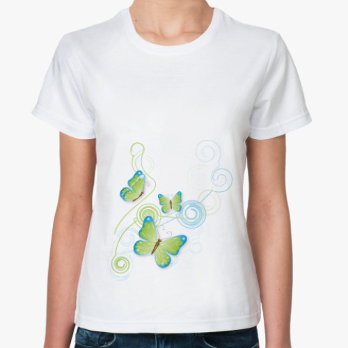 Классическая футболка Бабочки в животе