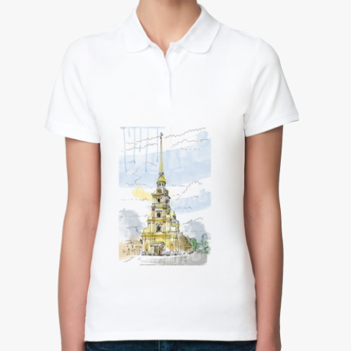 Женская рубашка поло Петропавловская крепость