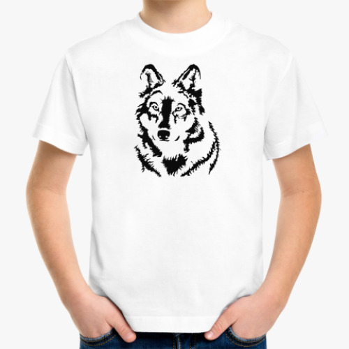 Детская футболка Белый волк
