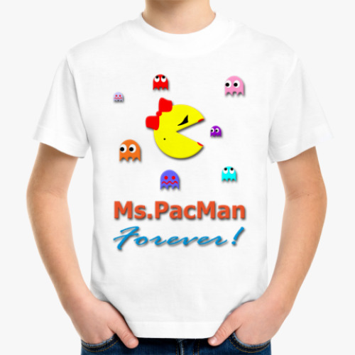 Детская футболка Ms.PacMan Forever!