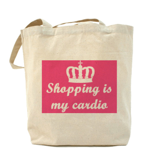 Сумка шоппер shopping is my cardio
