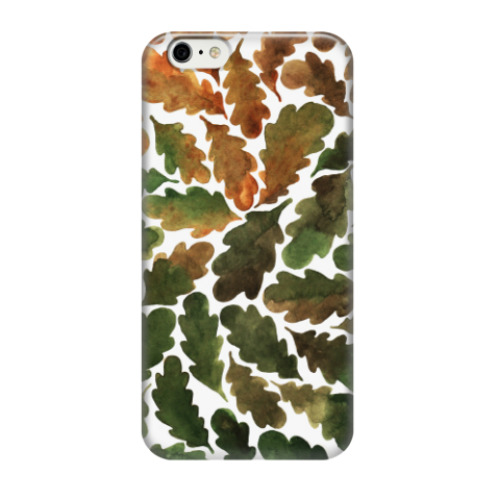 Чехол для iPhone 6/6s Дубовые листья акварель