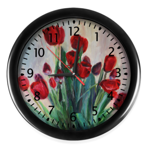 Настенные часы 'Запах тюльпанов'
