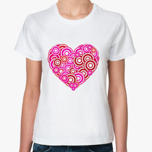 Классическая футболка Сердце-круги