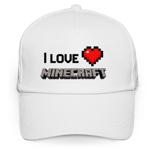 Кепка бейсболка I love minecraft