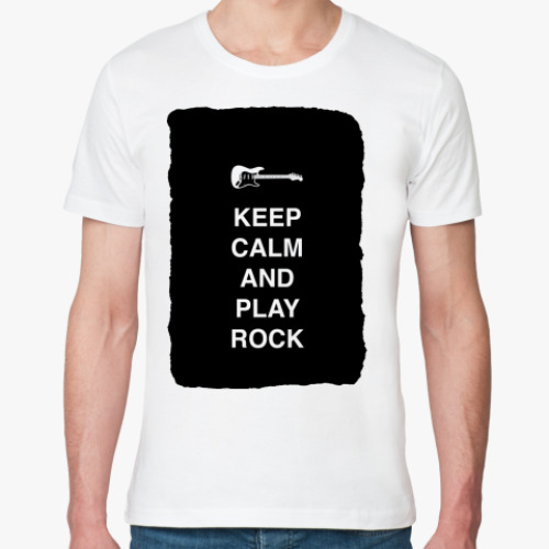 Футболка из органик-хлопка Keep calm and play rock
