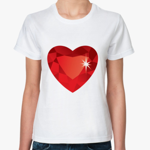 Классическая футболка Сердце-Бриллиант