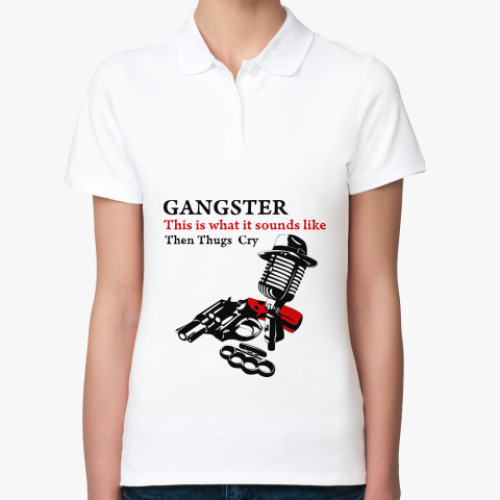 Женская рубашка поло (печать) gangster