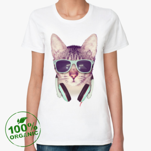 Женская футболка из органик-хлопка Cool Cat