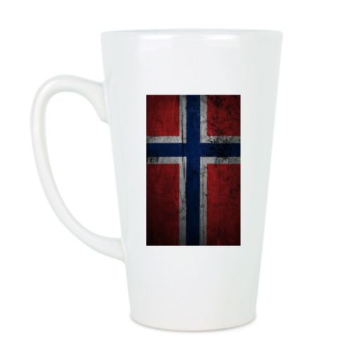 Чашка Латте 'Норвежский флаг'