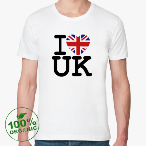 Футболка из органик-хлопка I Love UK