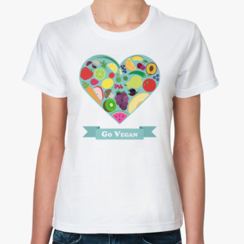 Классическая футболка Сердце вегана