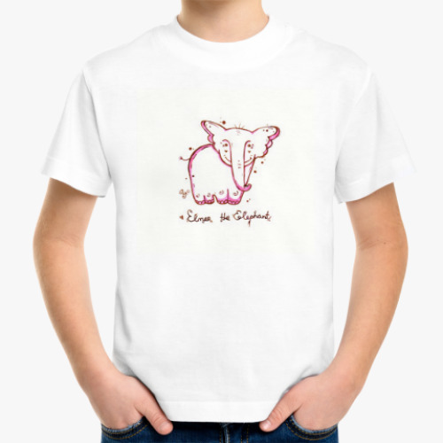 Детская футболка Розовый слон