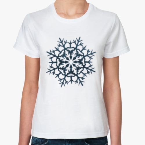 Классическая футболка Ледяная снежинка