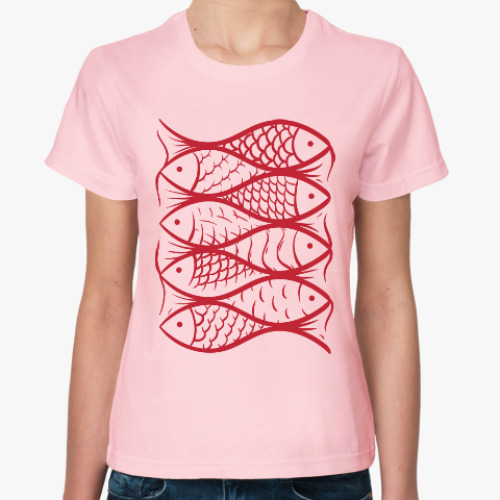 Женская футболка Рыбы, рыбы, рыбы