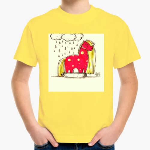 Детская футболка Купание красной коняшки