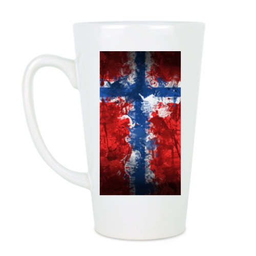 Чашка Латте 'Норвежский флаг'
