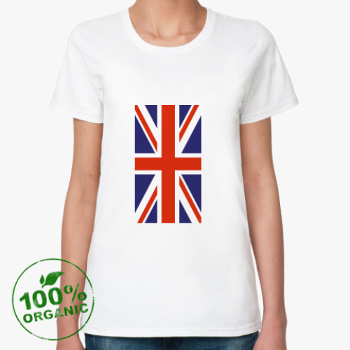 Женская футболка из органик-хлопка Британский флаг