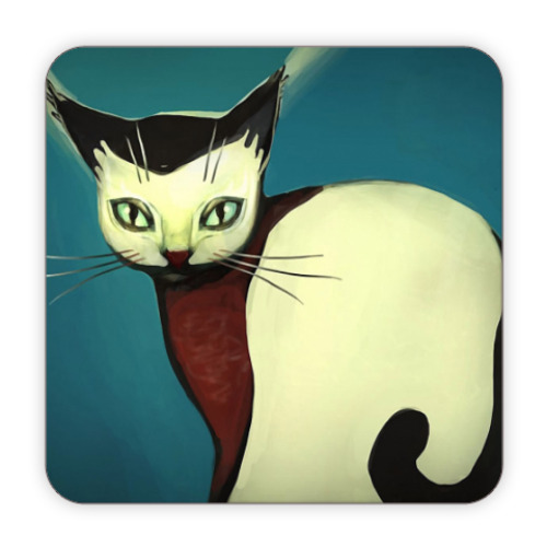 Костер (подставка под кружку) Кот, который сам по себе