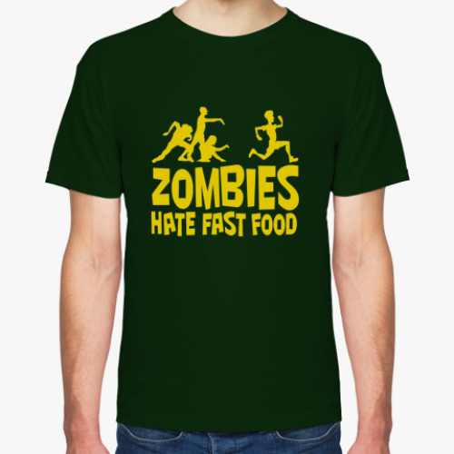 Футболка Zombies hate fast food