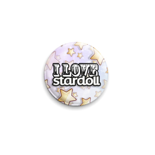 Значок 25мм I love Stardoll