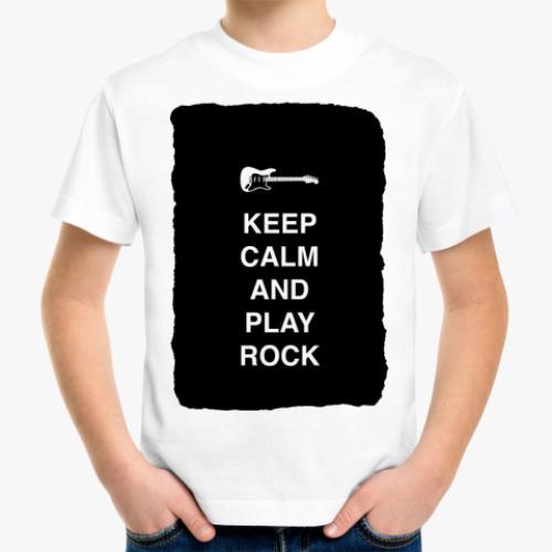 Детская футболка Keep calm and play rock