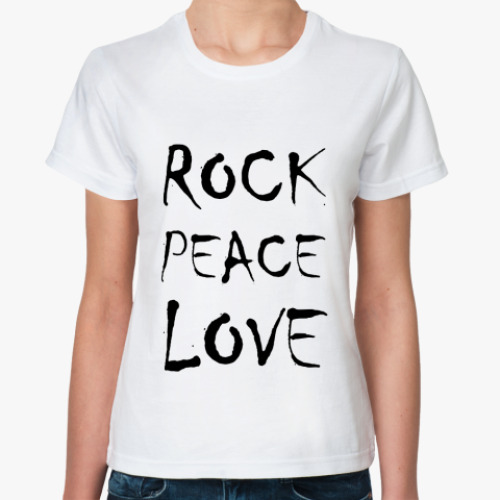 Классическая футболка rockpeacelove