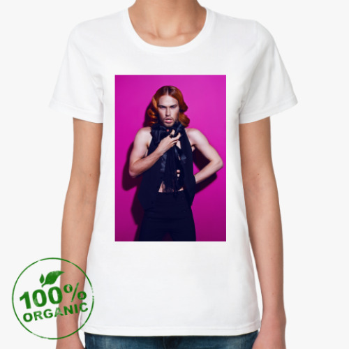 Женская футболка из органик-хлопка Из серии 'GlamRock'.