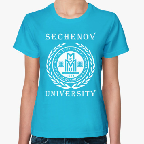 Женская футболка Первый мед Сеченова