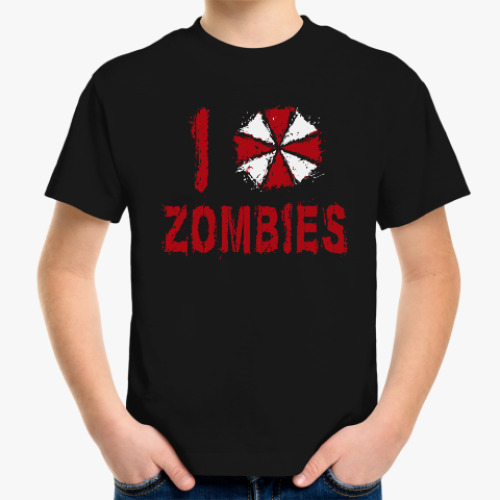 Детская футболка I Love Zombies