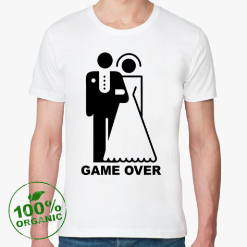 Футболка из органик-хлопка Game over для молодоженов