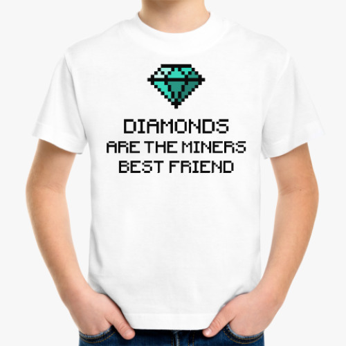 Детская футболка Minecraft - diamonds