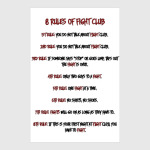 8 rules of fight club