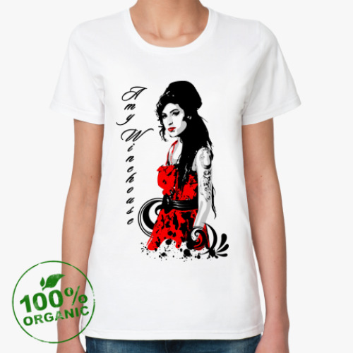 Женская футболка из органик-хлопка Эми Уайнхаус - Amy Winehouse