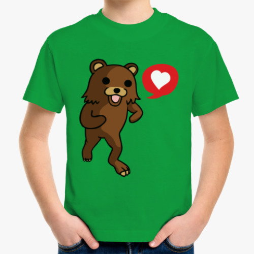 Детская футболка Pedobear loves you - Педобир любит тебя