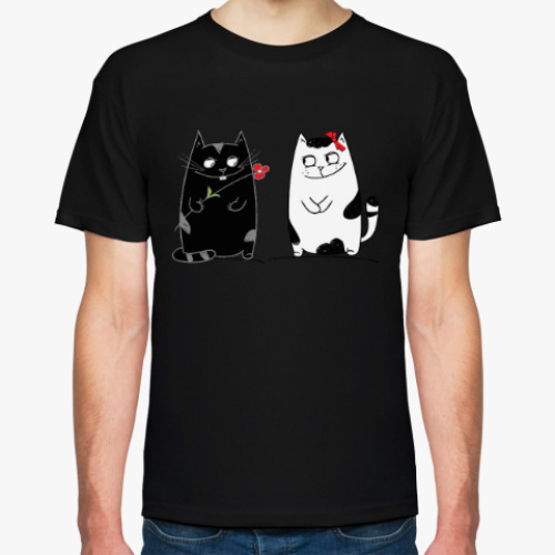 Футболка кот и кошка