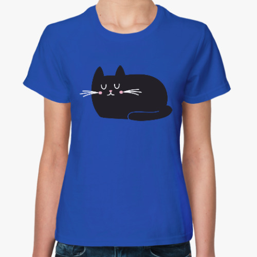 Женская футболка Черная Кошка