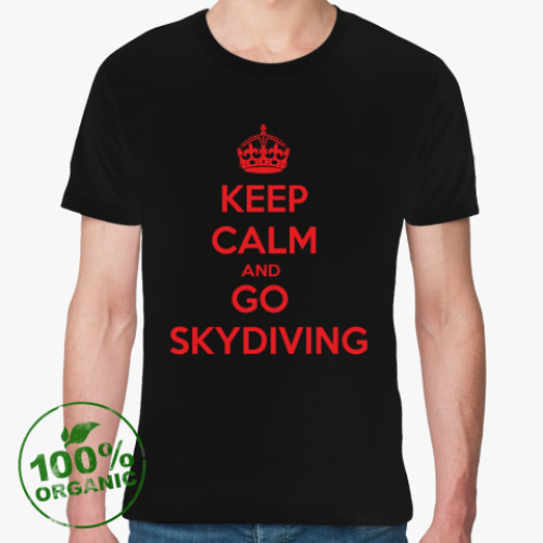 Футболка из органик-хлопка keep_calm_and_go_skydiving
