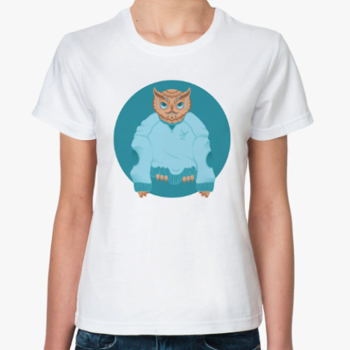 Классическая футболка Animal Fashion: O is for Owl