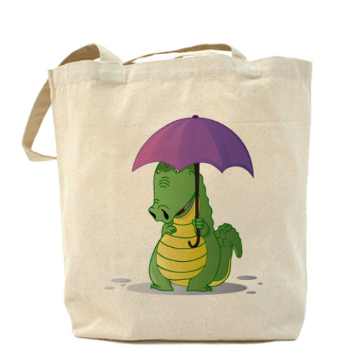 Сумка шоппер Крокодильчик с зонтиком